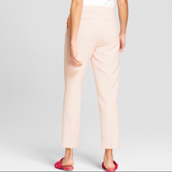 light pink ankle pants